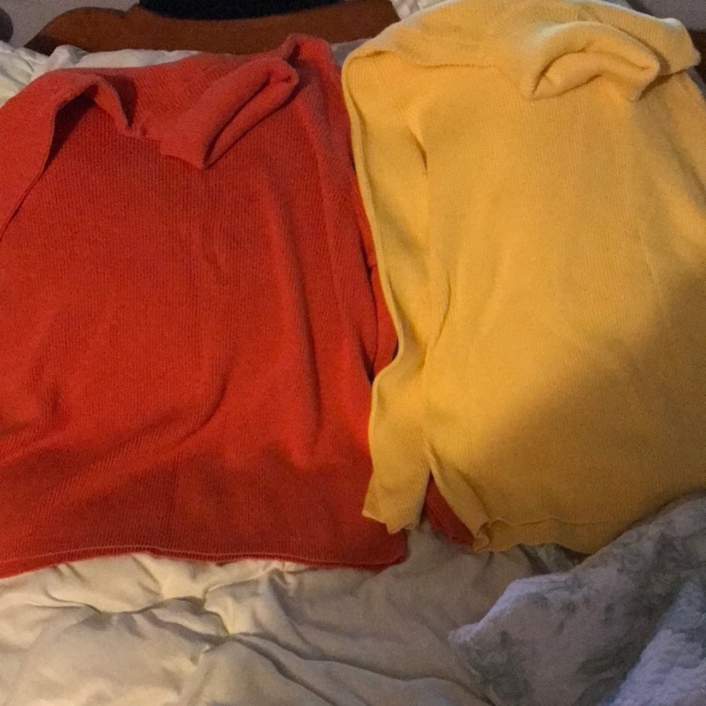 Red and Yellow Sweater Set